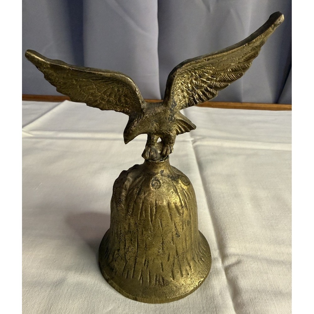 Solid Brass Bell With Eagle Vintage